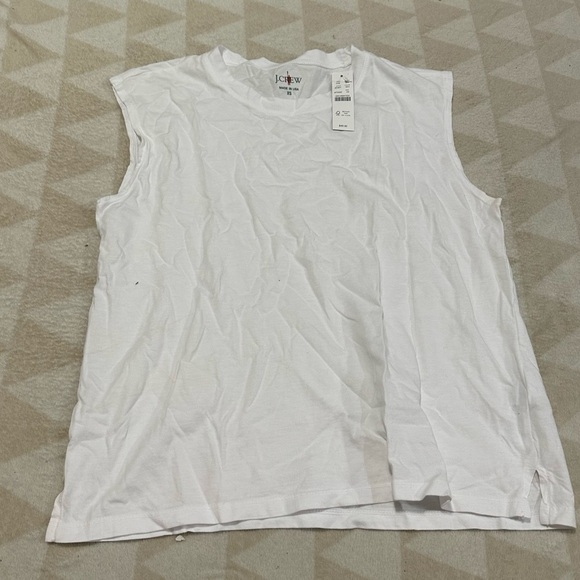 J crew made in USA white muscle tank top - Picture 1 of 2